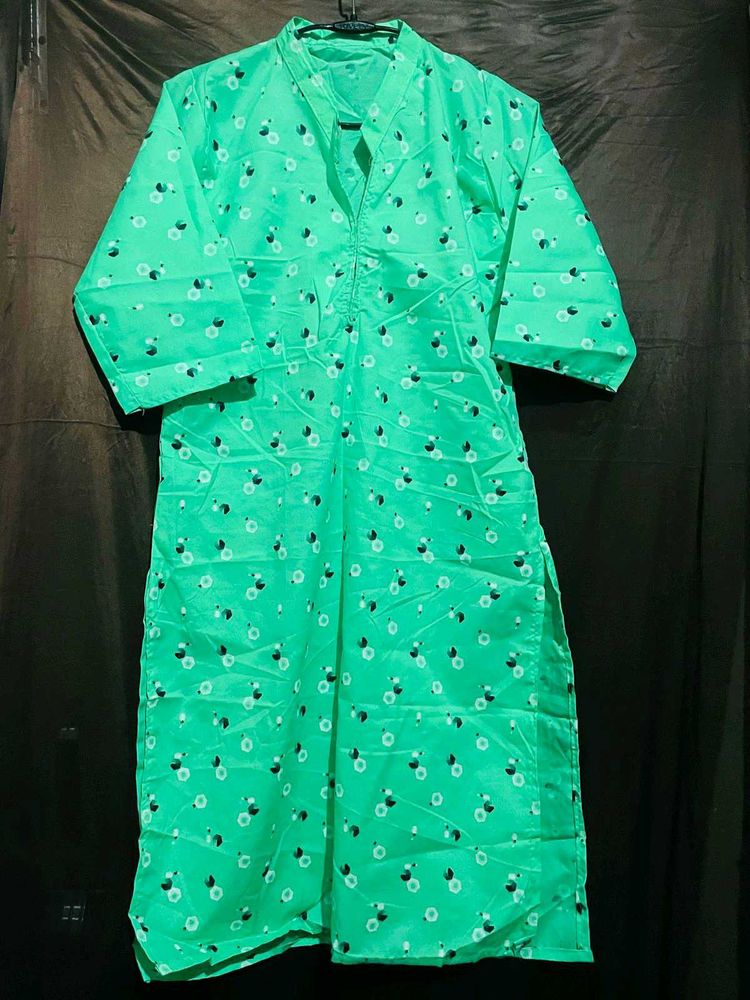 Green Floral Print Kurti
