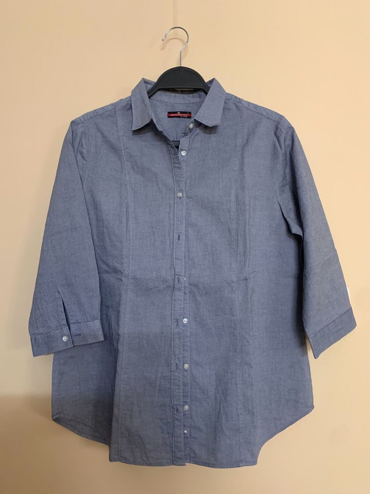 Greyish Blue Formal Shirt