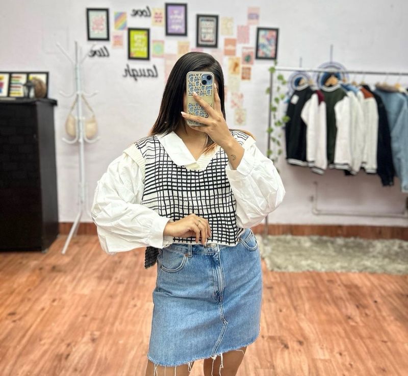 koren style top🤍🖤