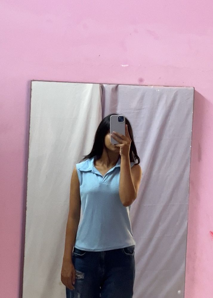 Beautifull Sky Bluee Top At Very Low Price🤩
