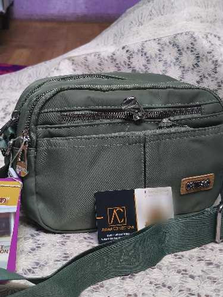 Stylish Olive Green Crossbody Bag with Broadbelt