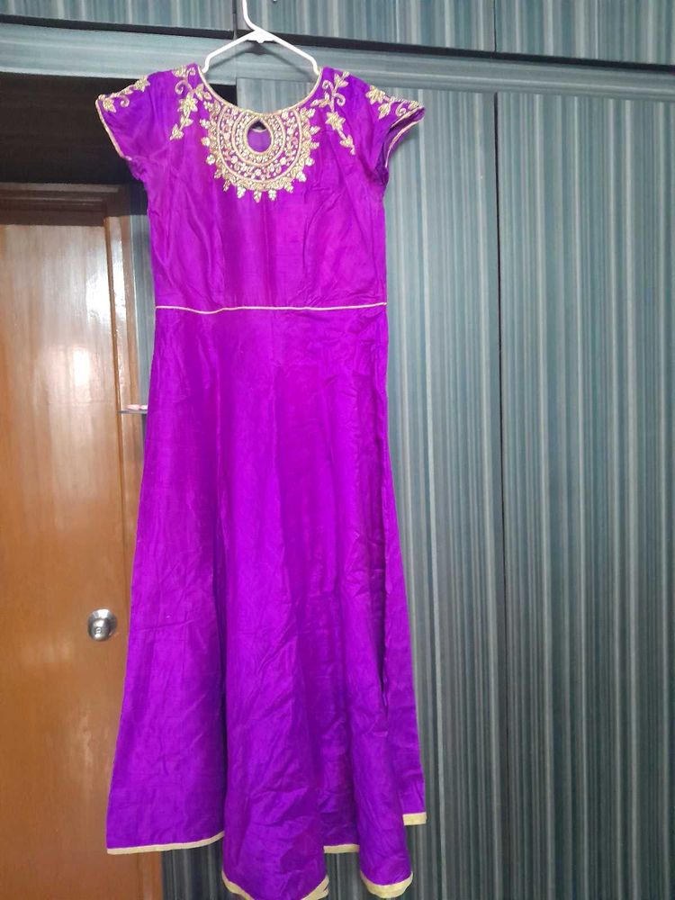 Prince Cut Gown With Banaras Duppata Rawsilk
