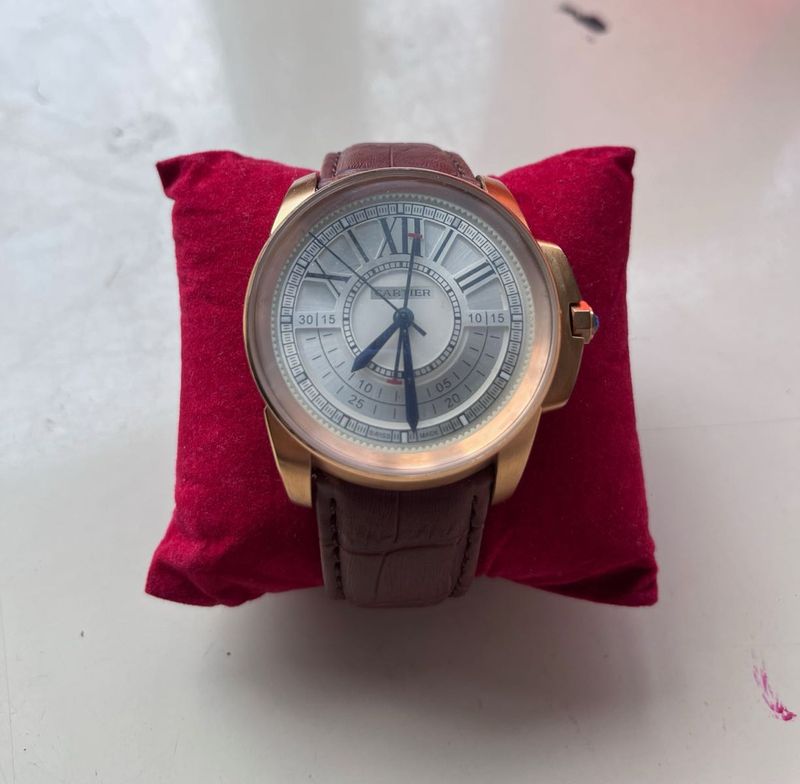 Cartier Watch with Leather Strap
