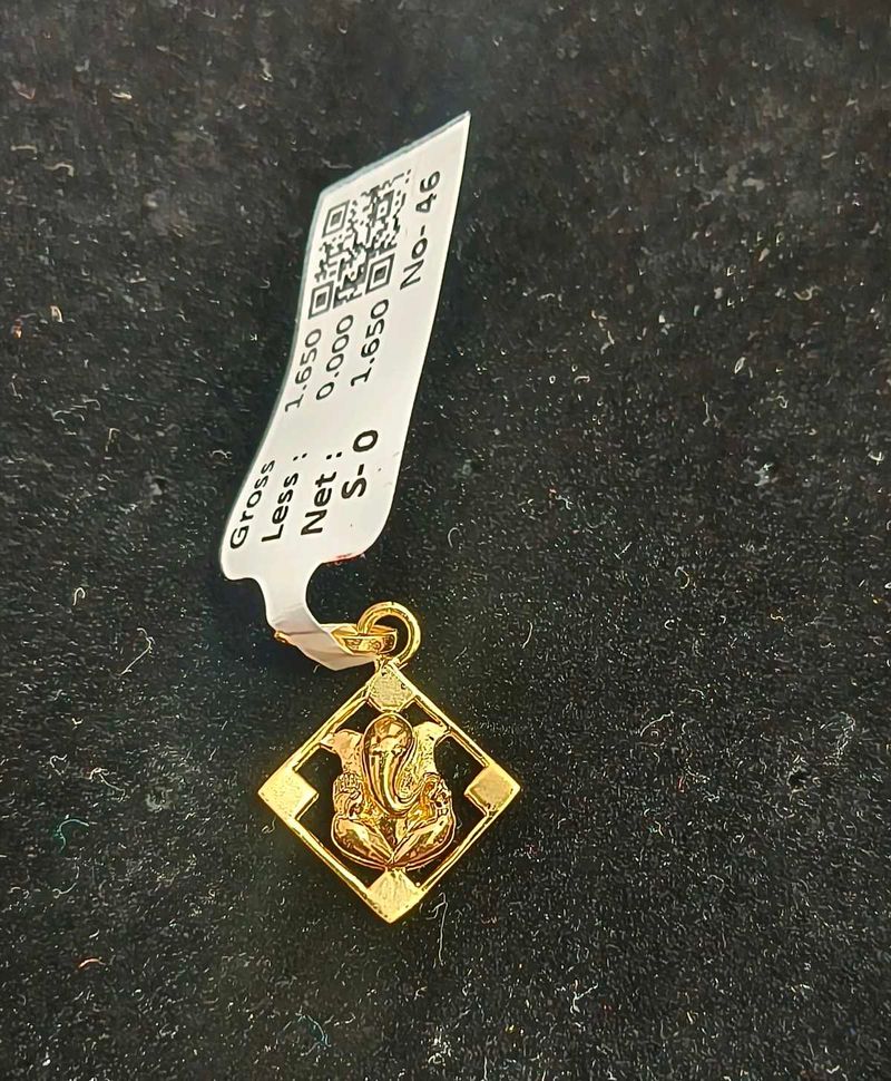 Ganesha Gold Pendant 18 k hallmark