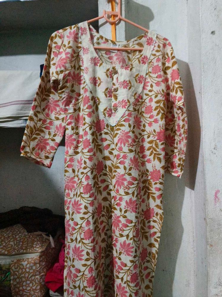 Floral Print Kurta