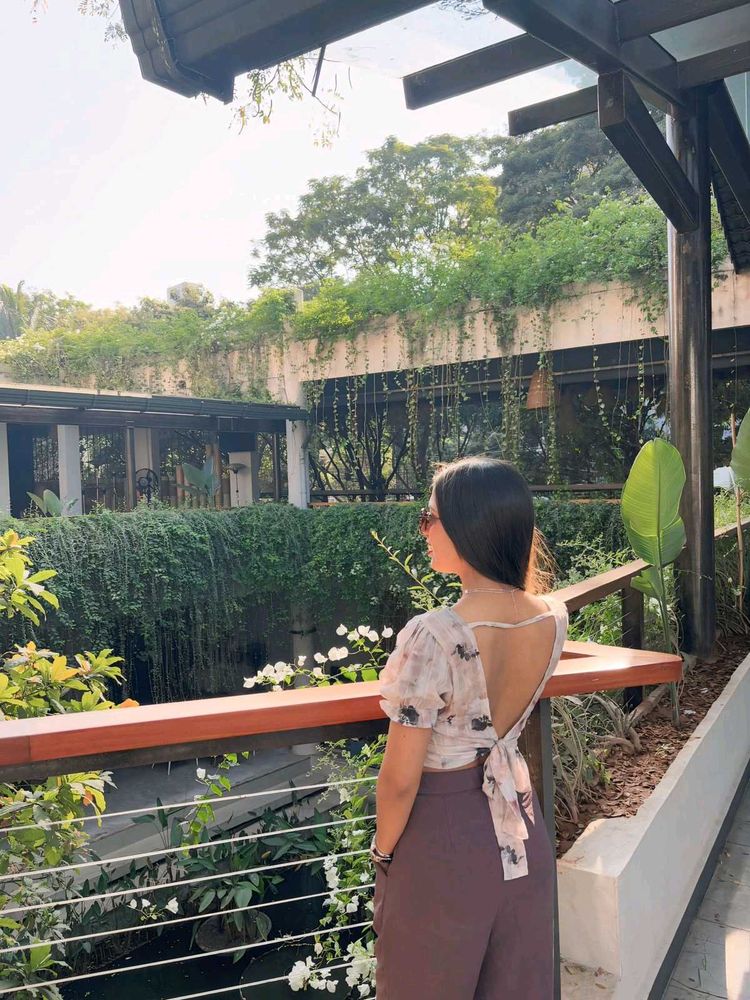 Floral Open-Back Top