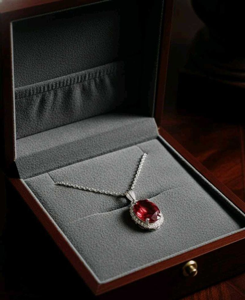 Elegant Ruby Pendant Necklace