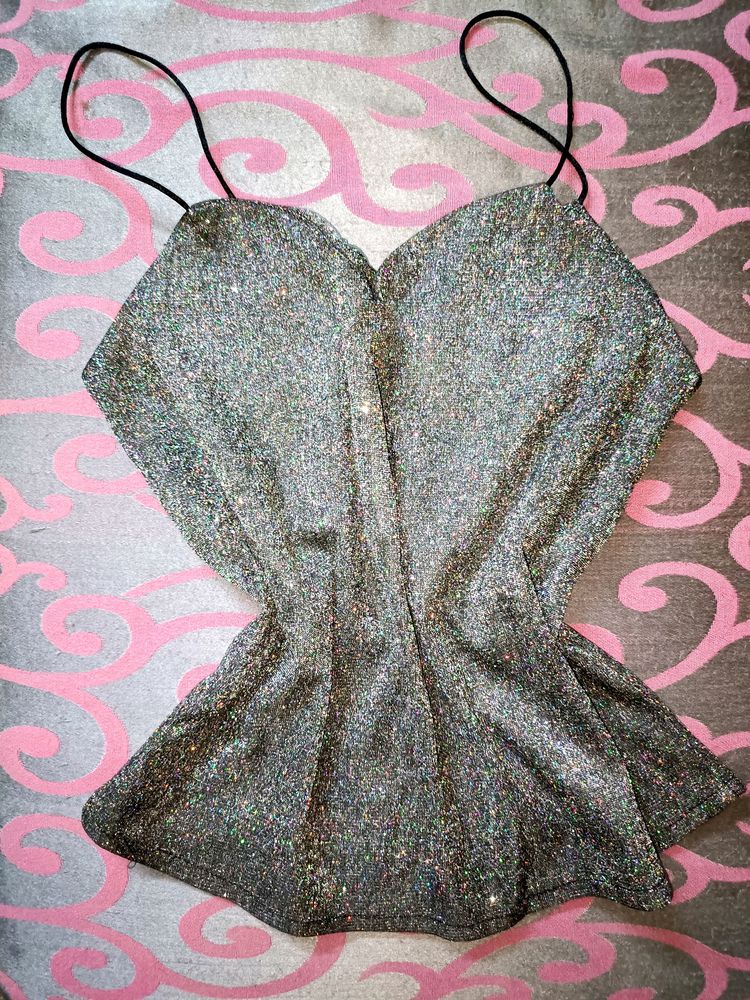 Sexy Black Shimmer Top