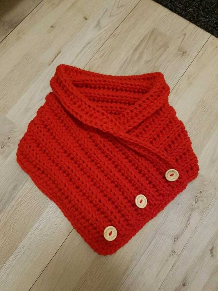 Red Crocheted Neck Warmer
