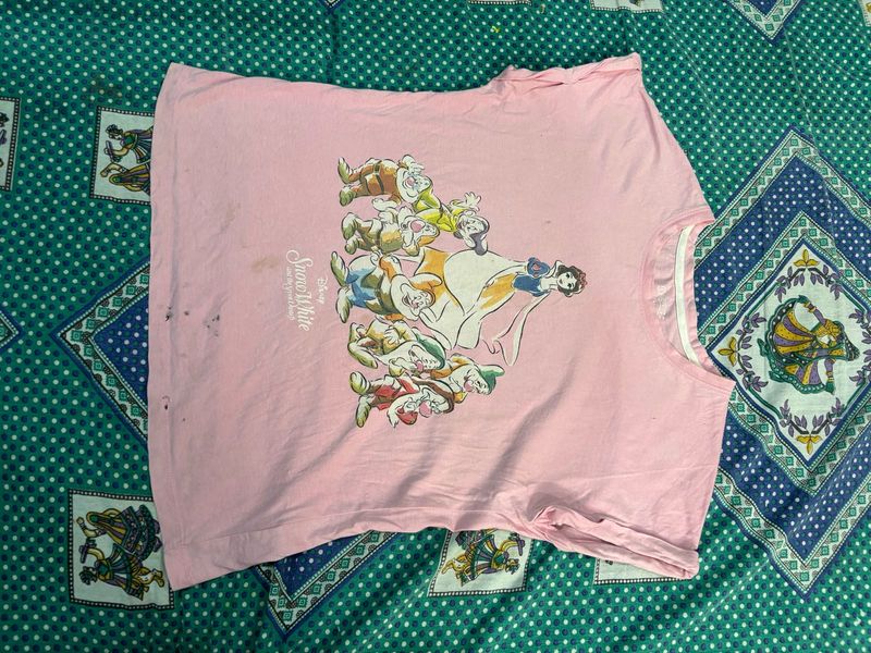 Dreamz Pantaloons Pink Snow White T Shirt