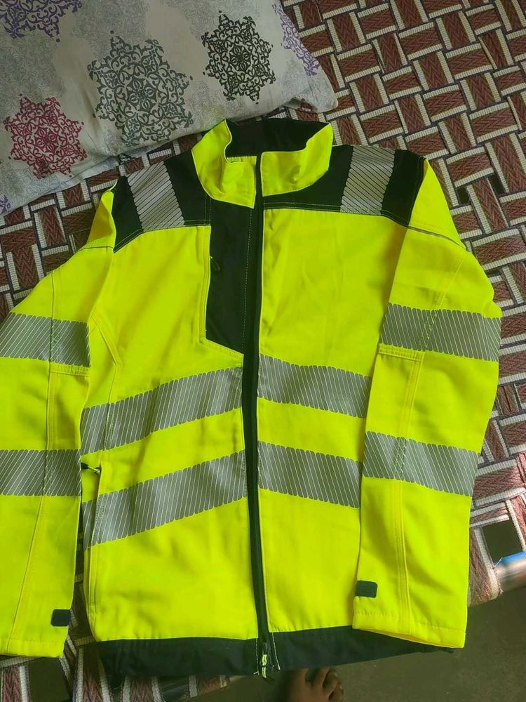 Neon Yellow Reflective Safety Jacket