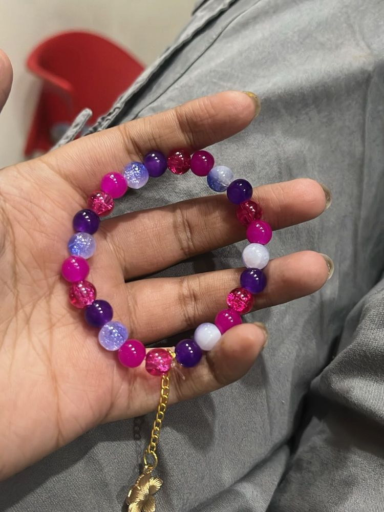 Colorful Beaded Charm Bracelet