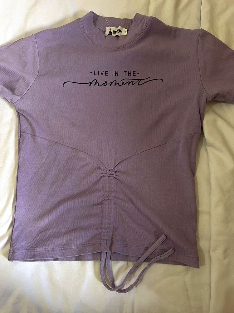 Purple &#34;Live in the Moment&#34; Top