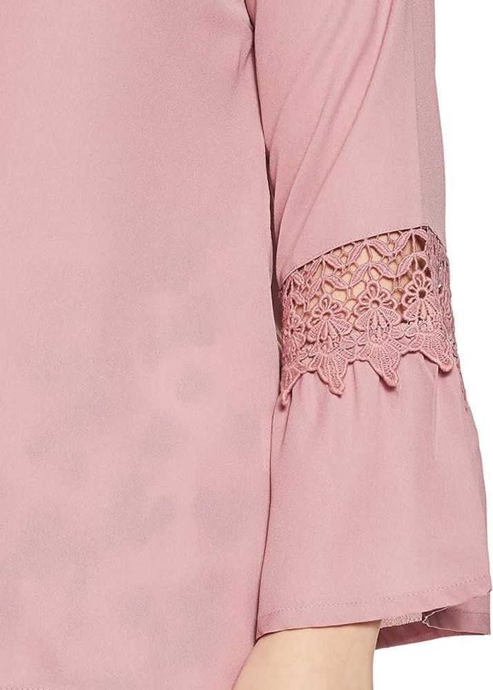 Mauve Lace Sleeve Top