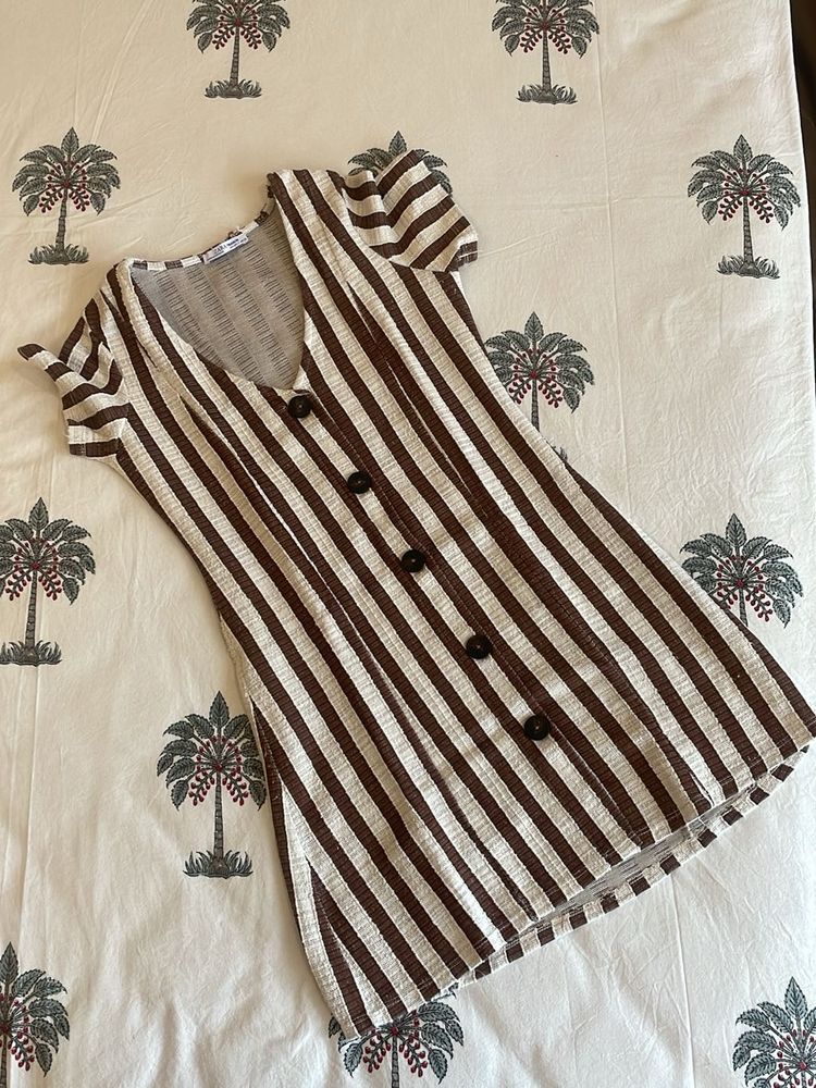 ZARA Striped Mini Dress