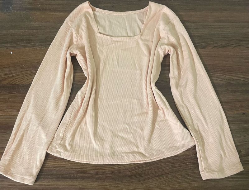 Peach Long Sleeve Top