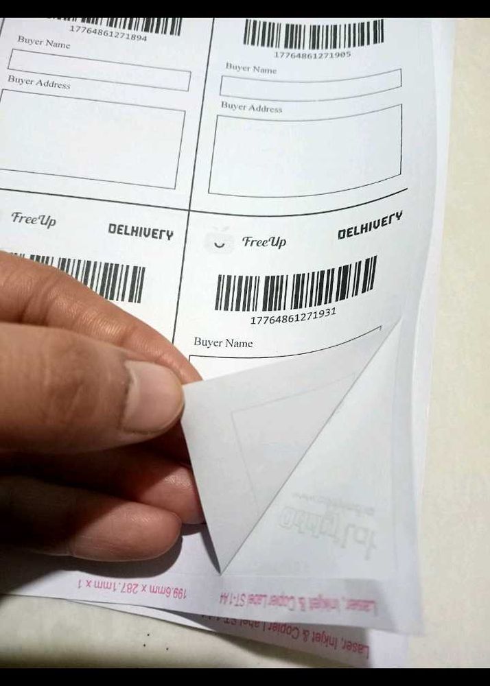 54 Sticky Shipping Labels