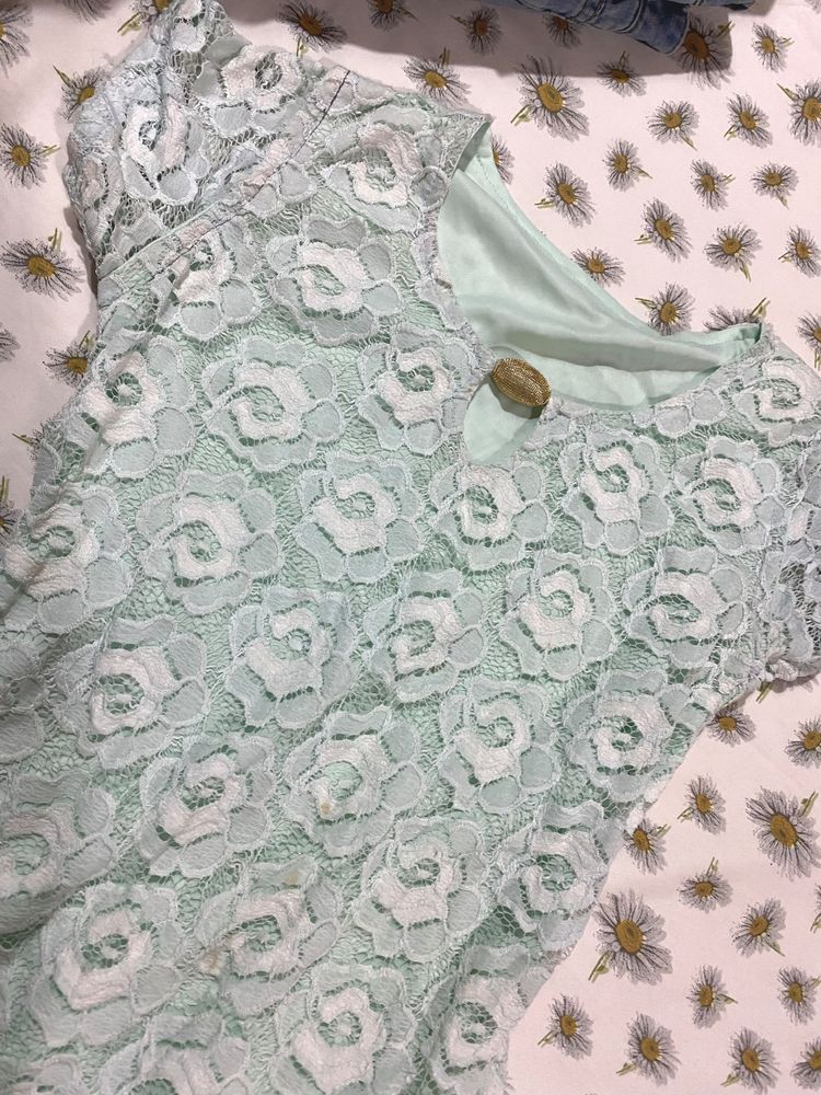 Midi Iceblue Dress Classy At Lowrate