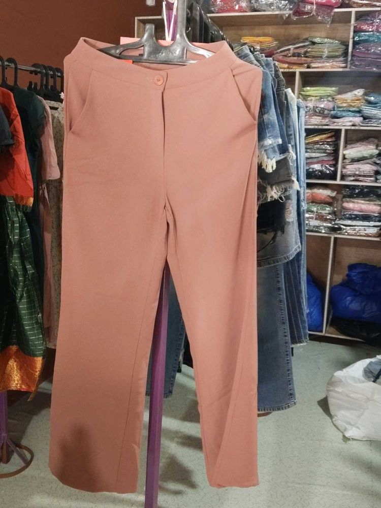 Peach Wide Leg Pants
