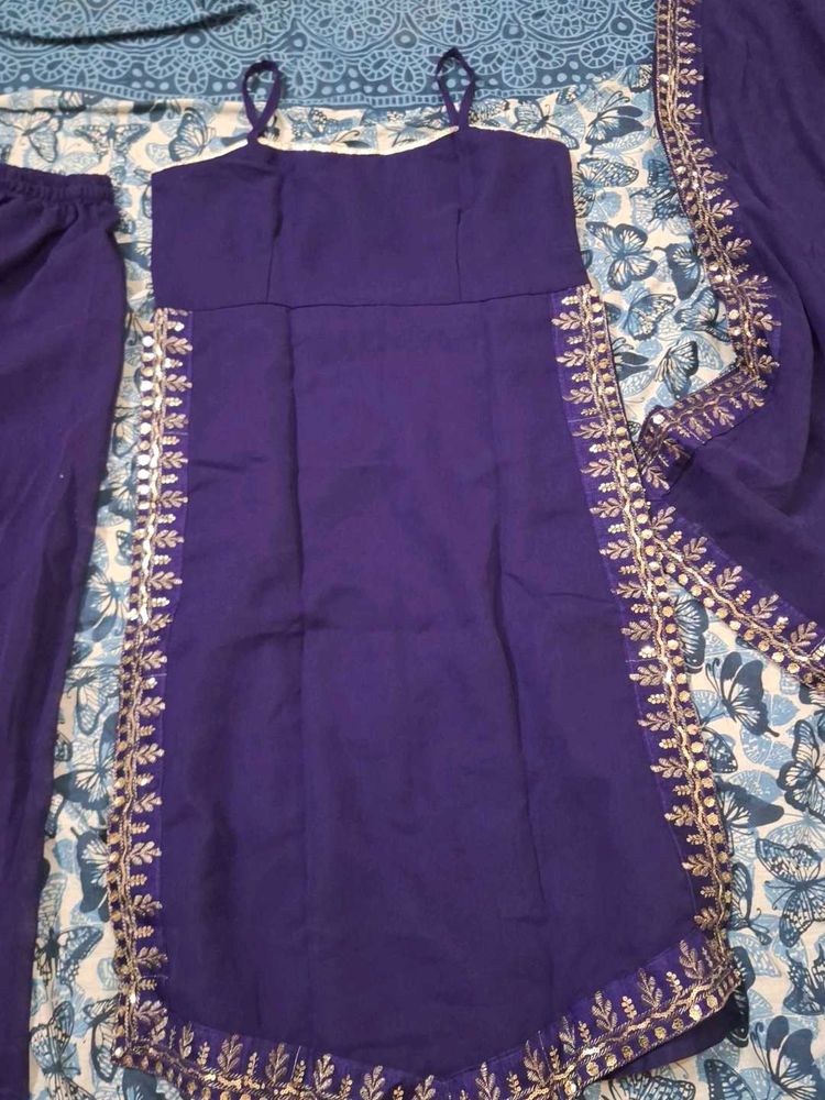 Elegant Purple Kurta Set