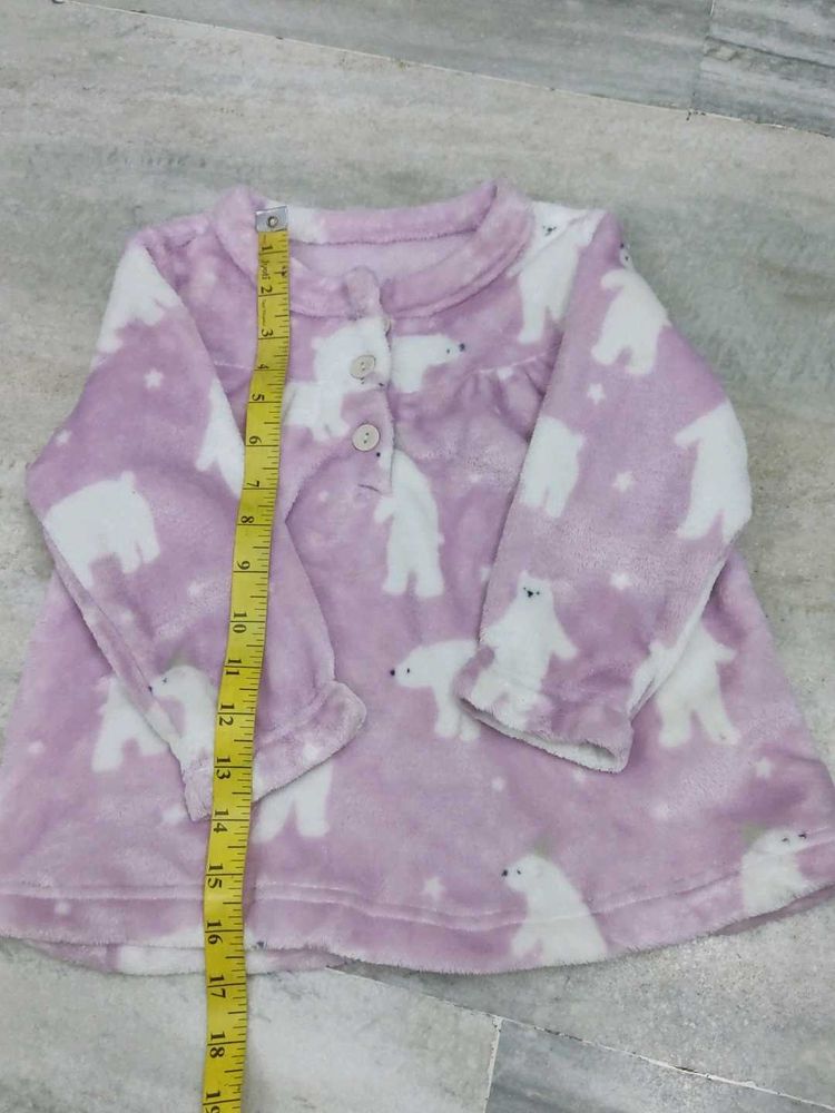 Cute Bear Print Baby pyjama set