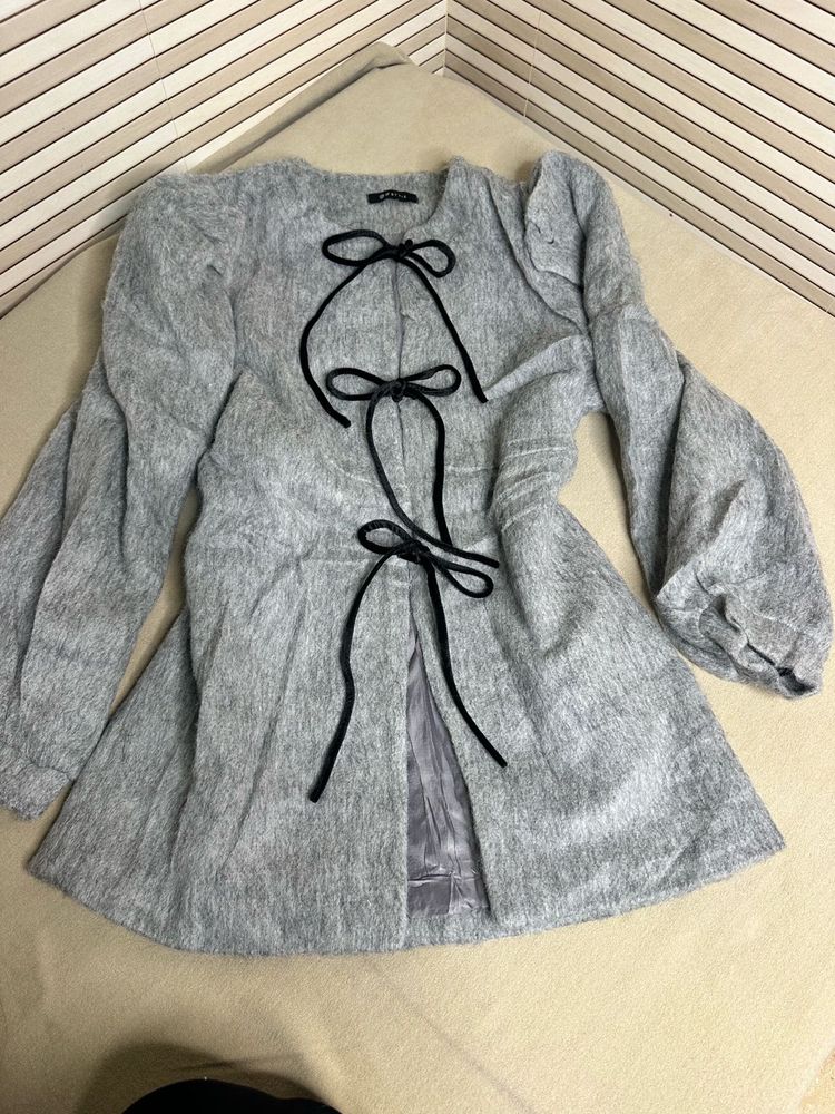 Gray Coat with Bows