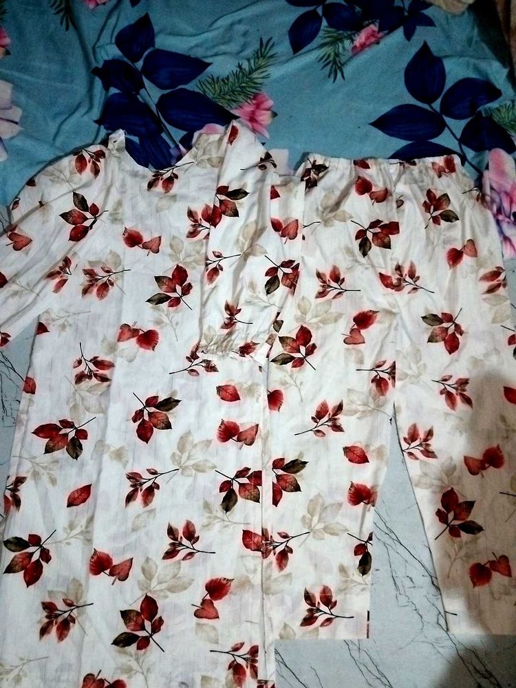 Kurti Pant Set With Balloon Sleeve