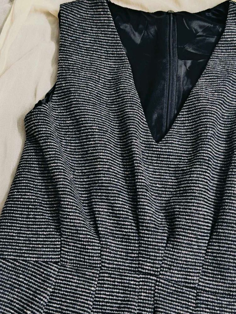 Striped V-Neck Dress