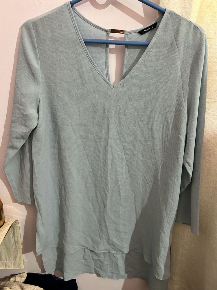 splash Elegant Light Blue Top
