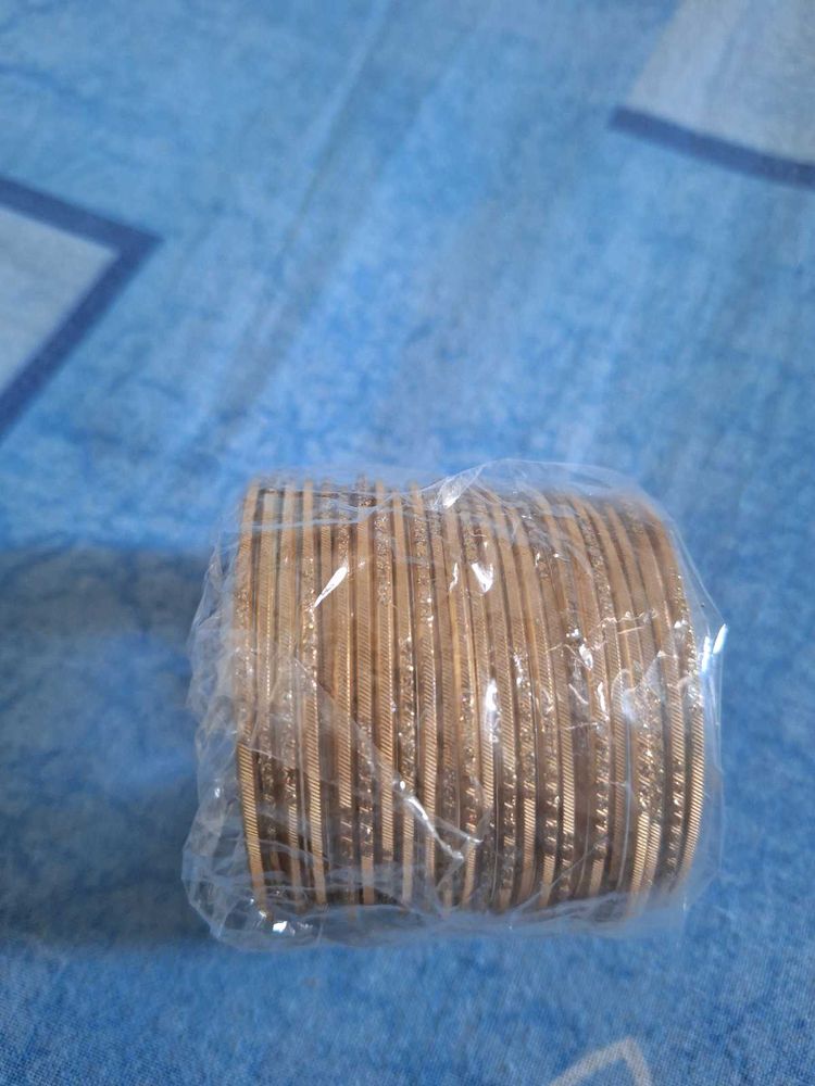 Shimmering Golden Bangles(2dozens)
