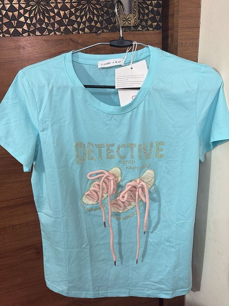 Cute Blue SHOE LAY T-Shirt🥾💫🎀