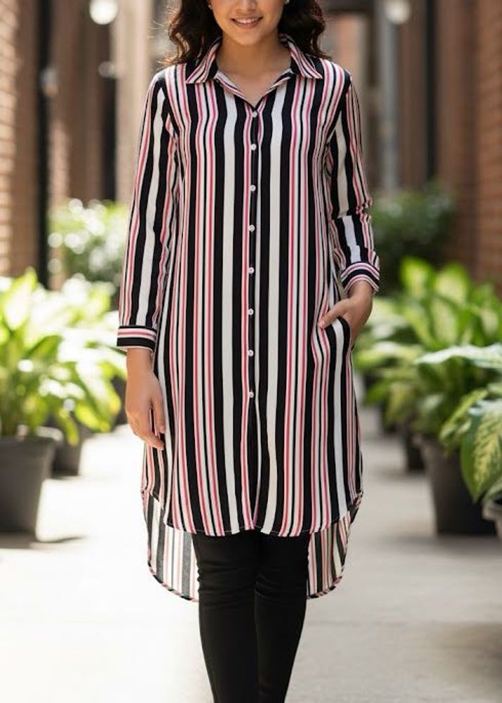 Striped Shirt Dress