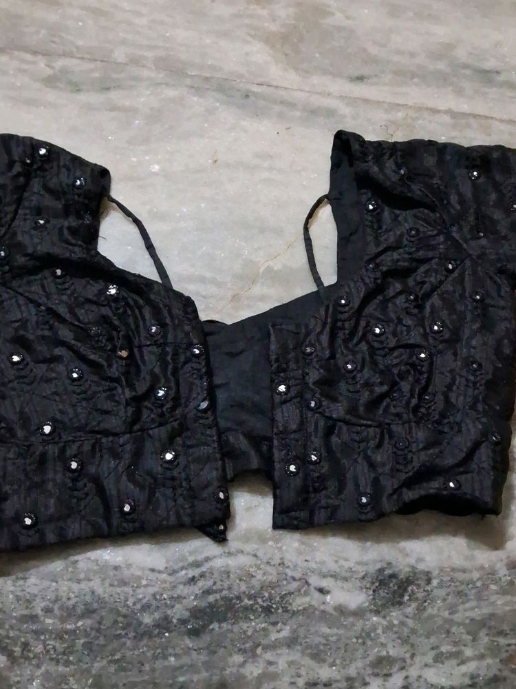 Black Embellished Blouse