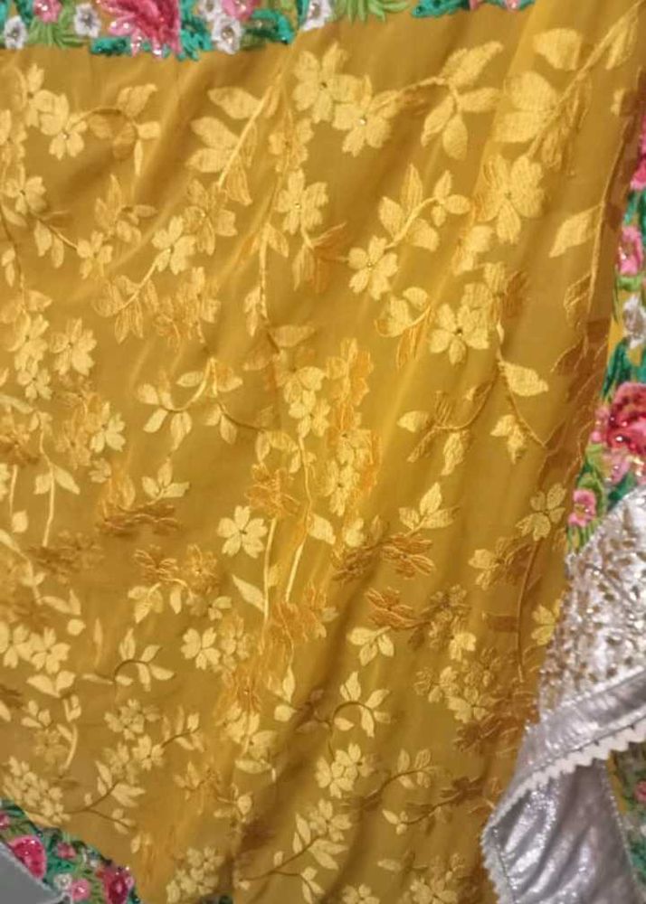Wonderfully Worked Saree With Heavy Stone Work
