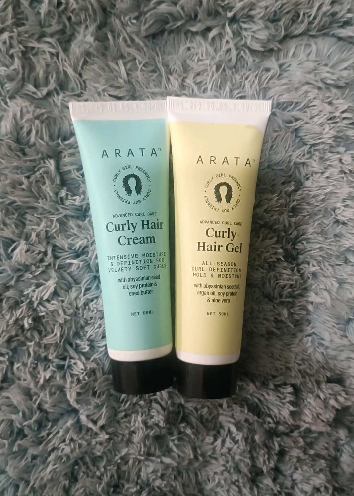 Arata Curly Hair Cream &amp; Gel Set
