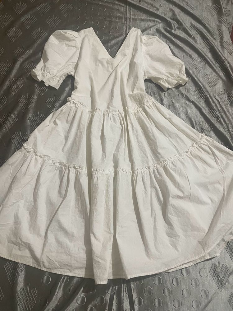 White Cotton Dress(combo)