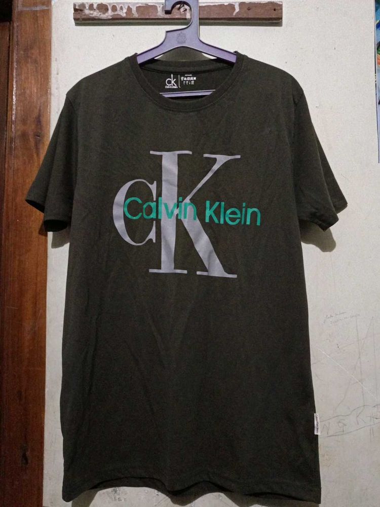 Calvin Klein Olive Green Logo Tee