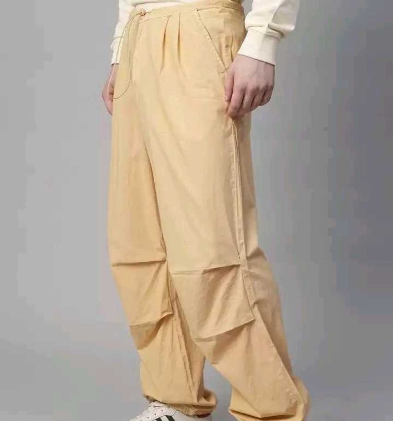 Beige Cargo Pants - Relaxed Fit
