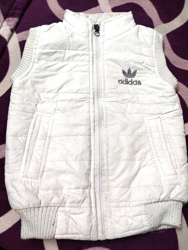 Adidas White Padded Vest