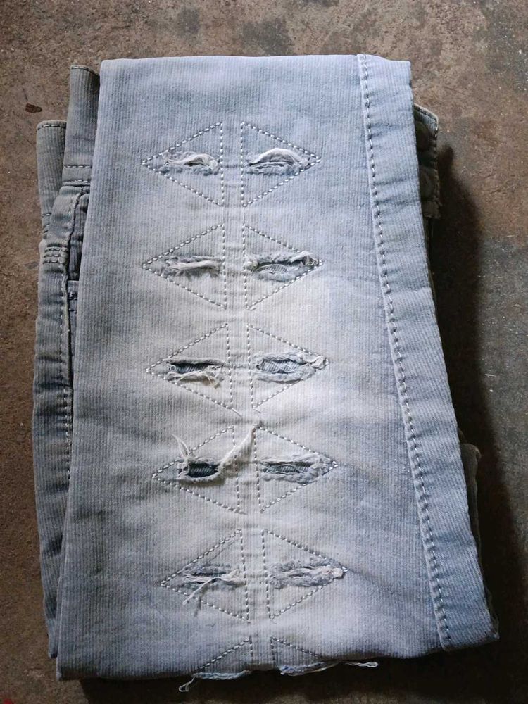 Distressed Corduroy Pants