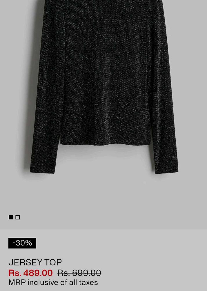 Elegant Black Jersey h&amp;m Top