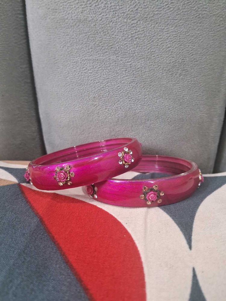 🌹Pink Bangles with Detailing🌹