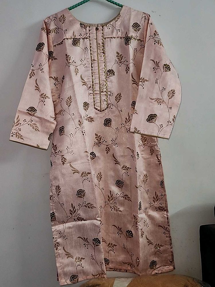 Pink festive wear kurti