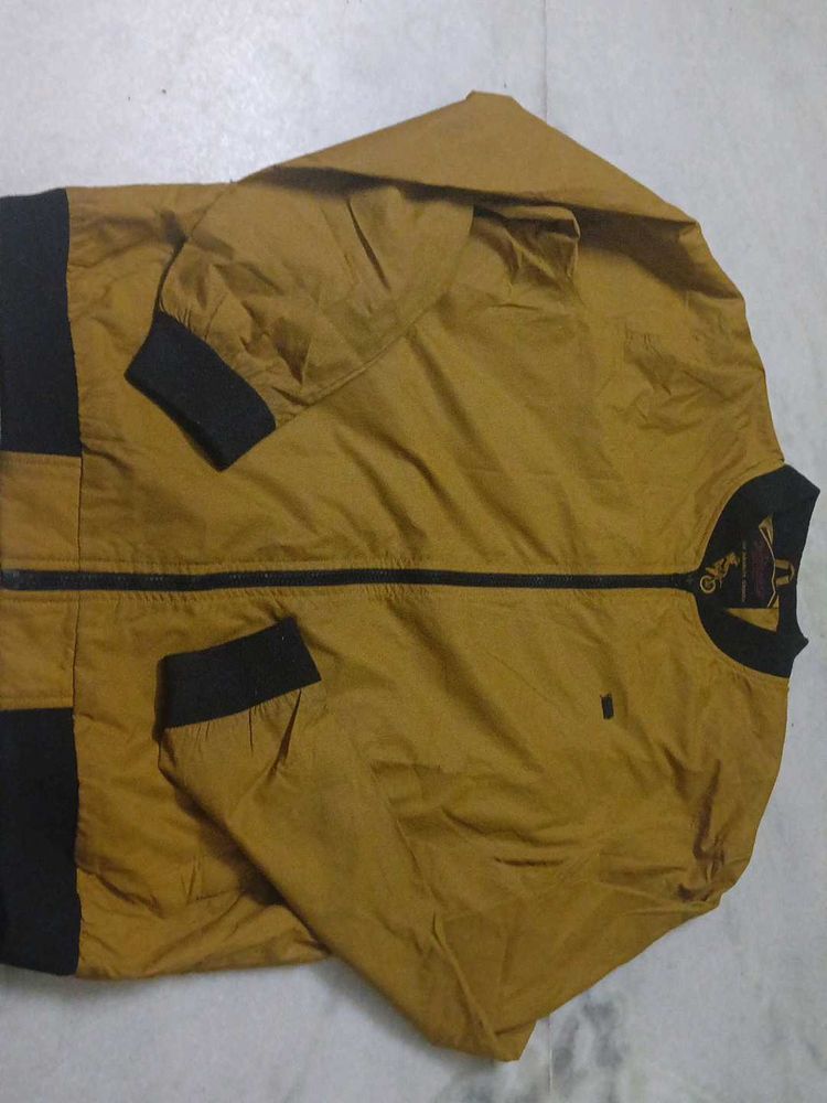 Brown and Black Bomber Jacket