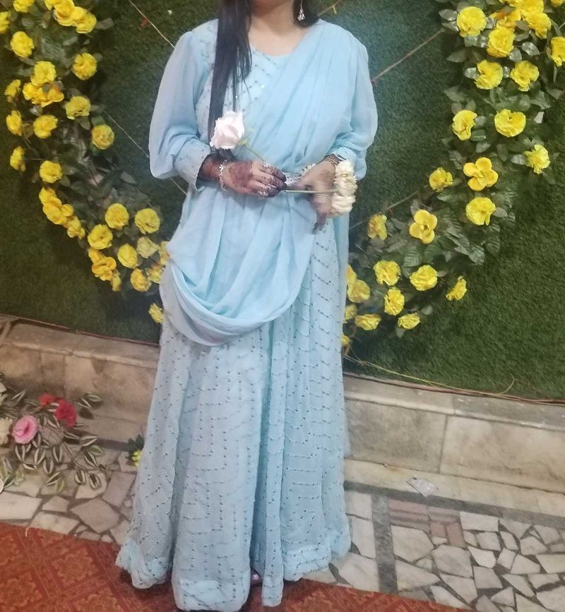 Georgette Ethnic Gown