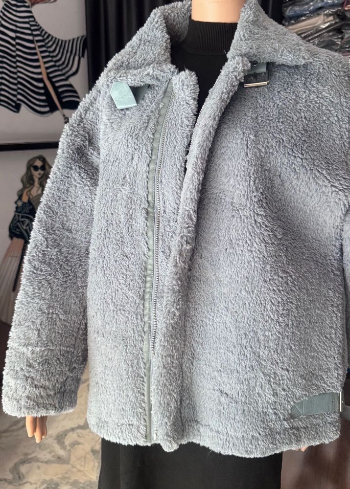 Cozy Grey Teddy Jacket
