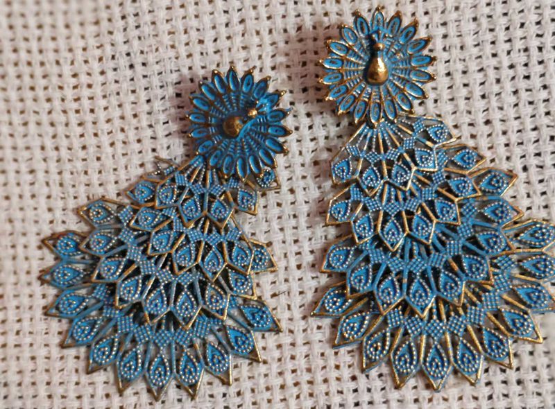 Peacock Drop Earrings