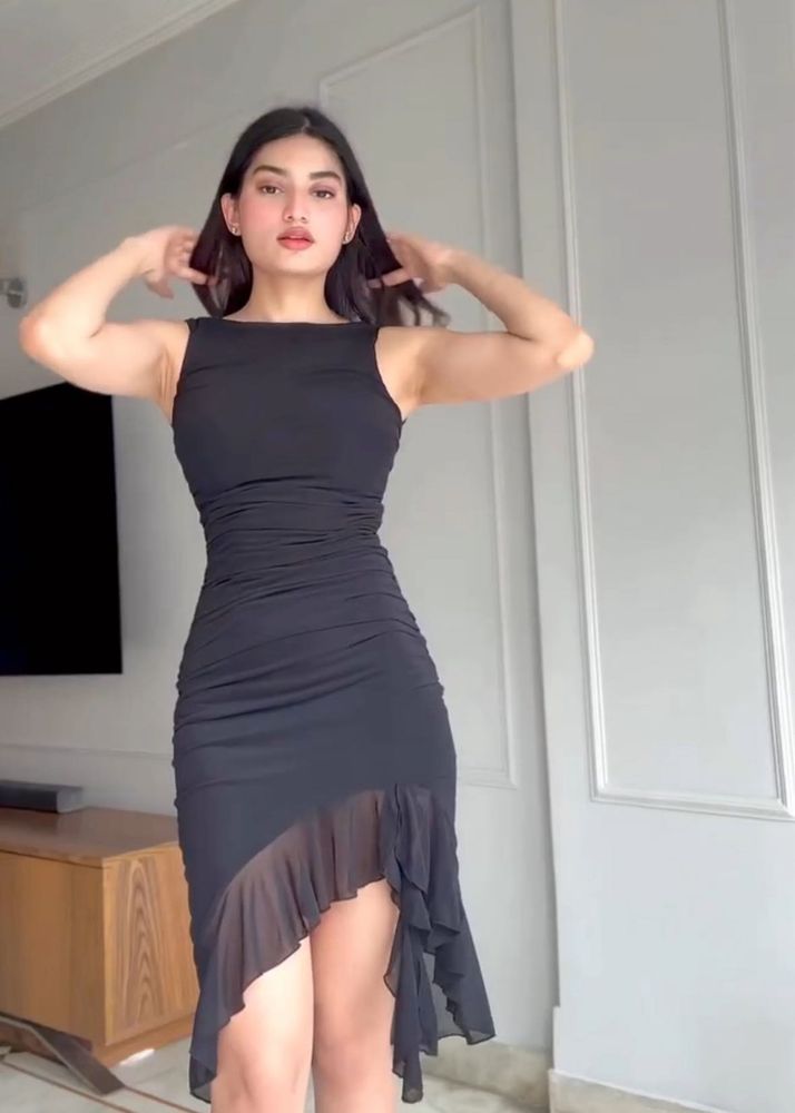 SAVANA midi party dress black