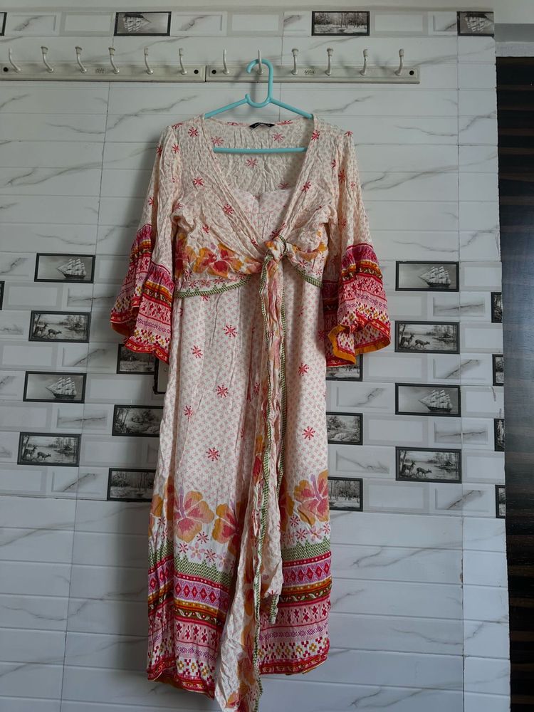Boho Floral Print Dress