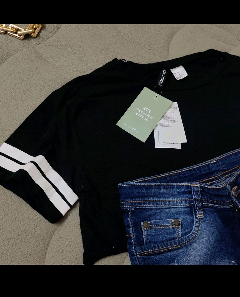 H&amp;M POLO CROP TOP